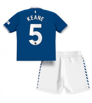 Everton Michael Keane #5 Hemmakläder Barn 2023-24 Kortärmad (+ Korta byxor)